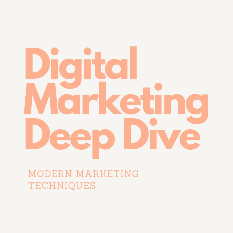 Digital Marketing Deep Dive Poster with the copy Digital Marketing Deep Dive, Modern Marketing Techniques