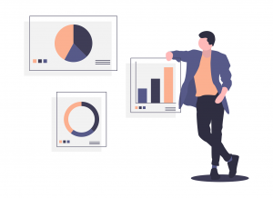undraw_all_the_data_h4ki Character illustration of person pitching using a seed pitch deck