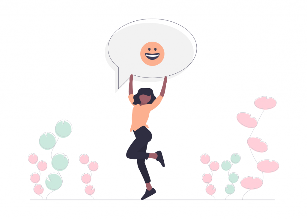 undraw_begin_chat_c6pj Character illustration of someone communicating an idea using startup DNA concepts