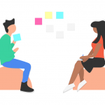 undraw_brainstorming_49d4 (1) Character illustration of people discussing and prioritising ideas for product development